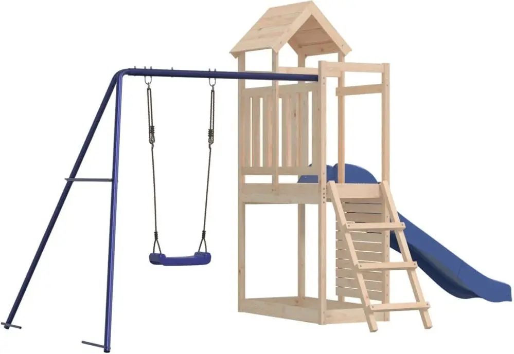 Complex de joacă VidaXL 3155891 (Wood/Blue)