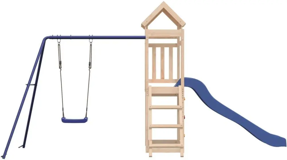 Complex de joacă VidaXL 3155891 (Wood/Blue)