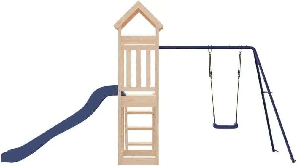 Complex de joacă VidaXL 3155891 (Wood/Blue)