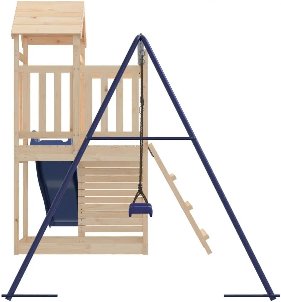 Complex de joacă VidaXL 3155891 (Wood/Blue)