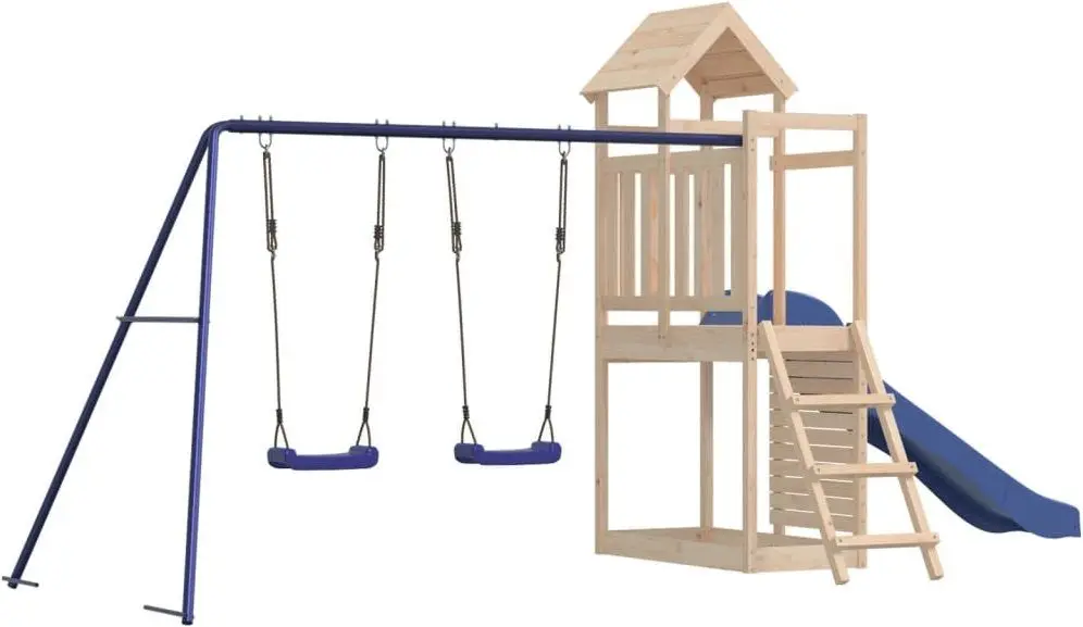 Complex de joacă VidaXL 3155894 (Wood/Blue)