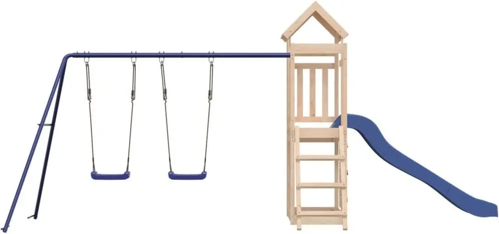 Complex de joacă VidaXL 3155894 (Wood/Blue)