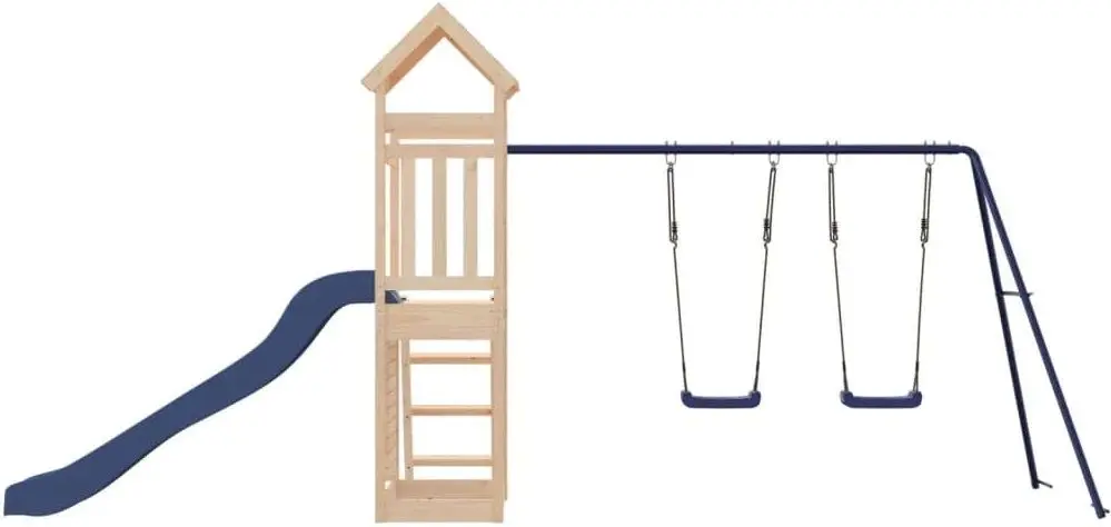 Complex de joacă VidaXL 3155894 (Wood/Blue)