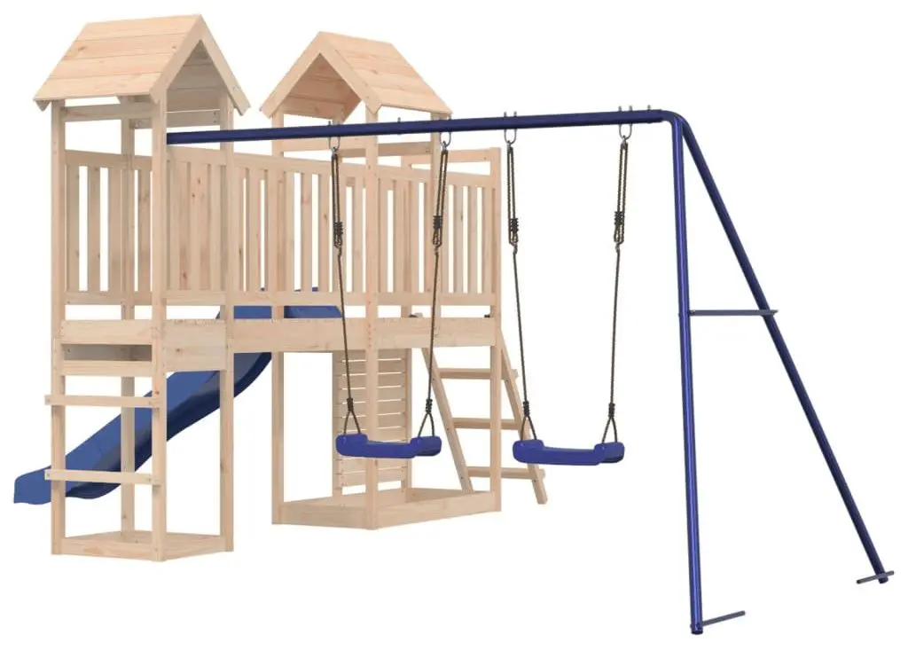 Complex de joaca VidaXL 3155897 (Natural/Blue) - 8
