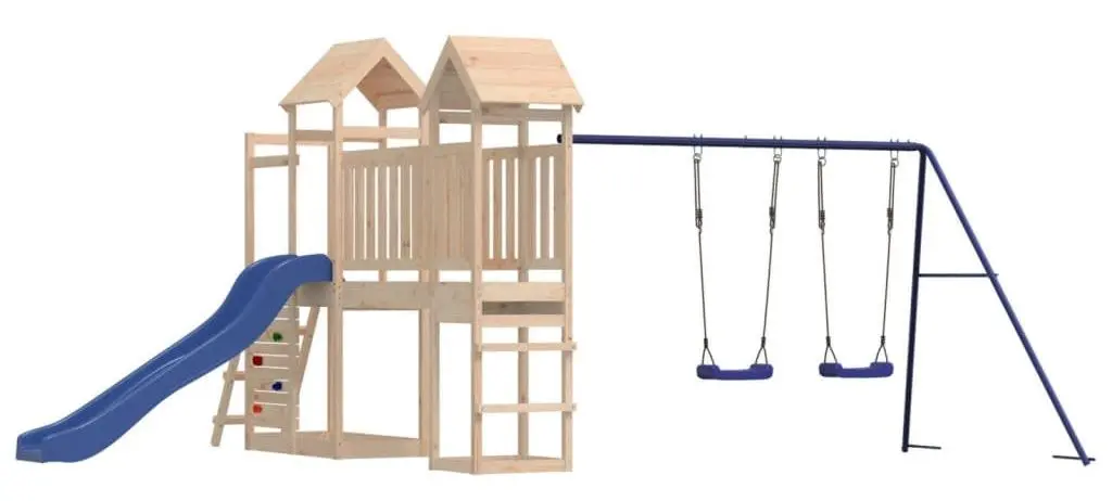 Complex de joaca VidaXL 3155897 (Natural/Blue)