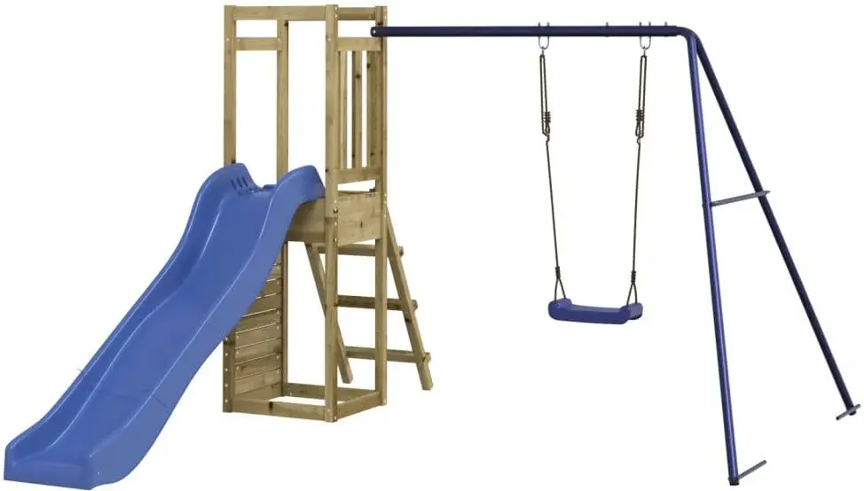Complex de joacă VidaXL 3155926 (Wood/Blue)