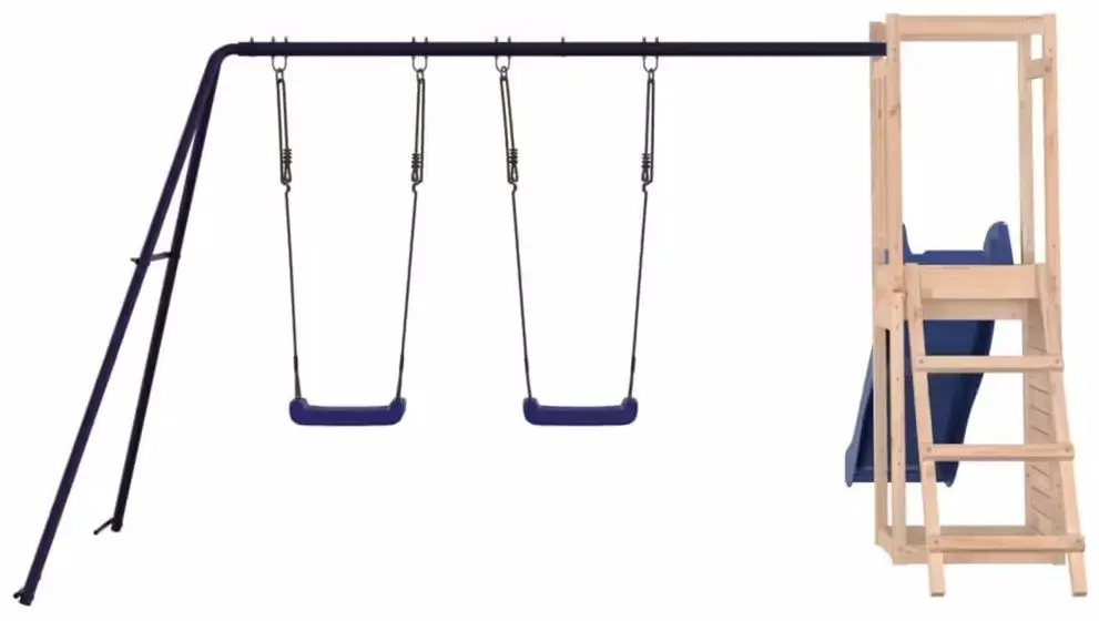 Complex de joaca VidaXL 3155927 (Blue/Natural) - 5