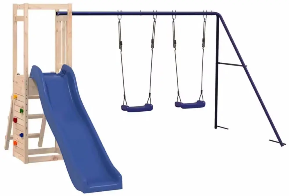 Complex de joaca VidaXL 3155927 (Blue/Natural)