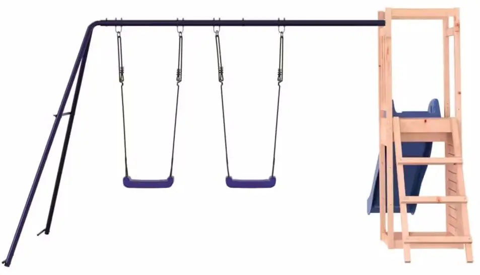 Complex de joaca VidaXL 3155928 (Blue/Natural) - 5