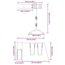 Игровой комплекс VidaXL 3155929 (Natural/Blue) Thumb