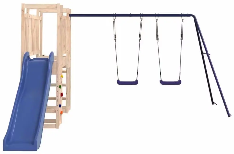 Complex de joaca VidaXL 3155930 (Blue/Natural) - 2