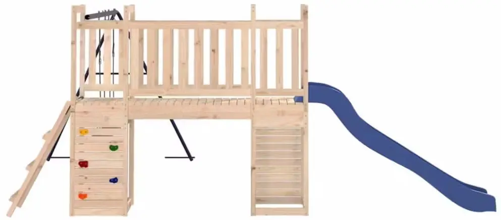 Complex de joaca VidaXL 3155930 (Blue/Natural) - 3