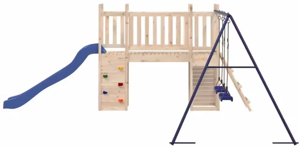 Complex de joaca VidaXL 3155930 (Blue/Natural) - 4