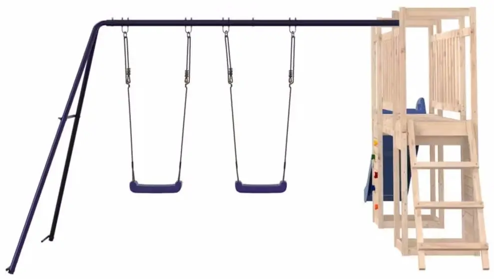 Complex de joaca VidaXL 3155930 (Blue/Natural) - 5