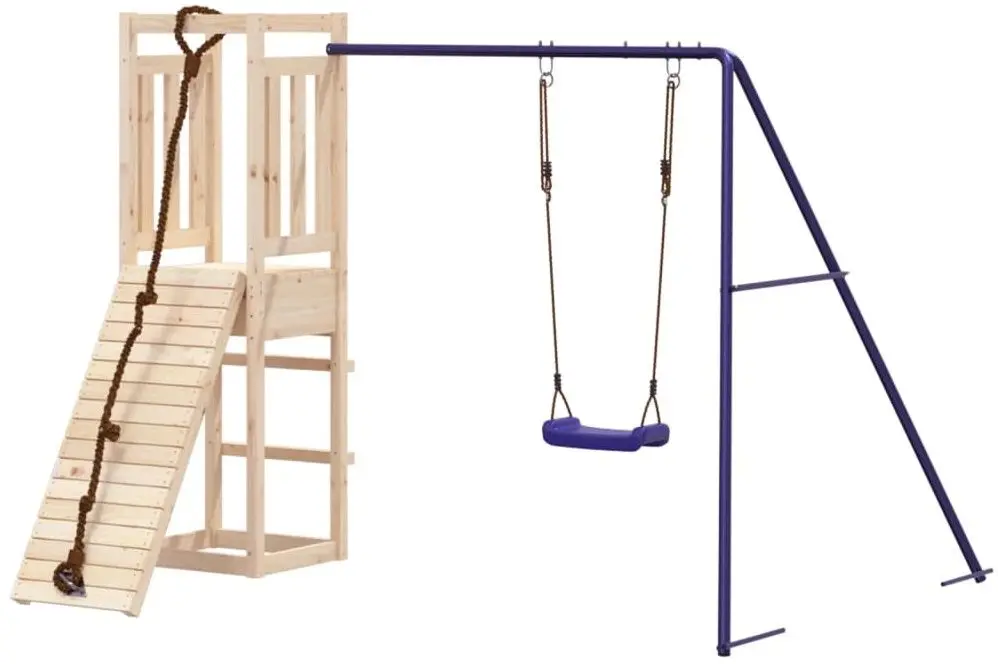 Complex de joaca VidaXL 3155948 (Blue/Natural) - 2