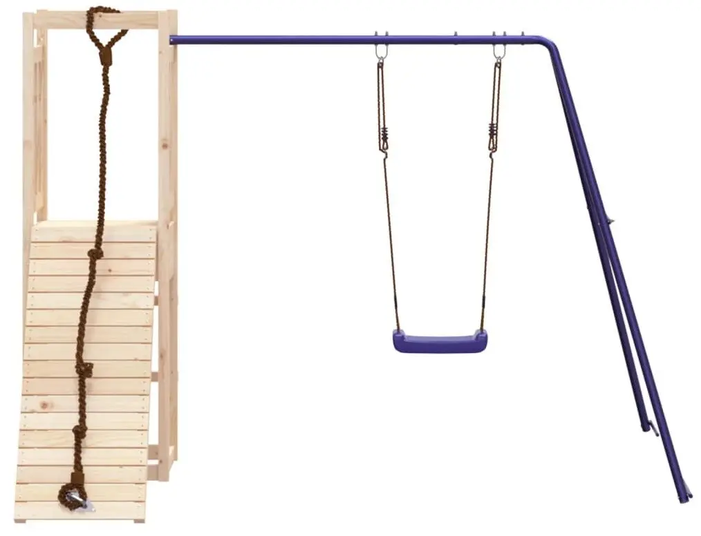 Complex de joaca VidaXL 3155948 (Blue/Natural) - 3