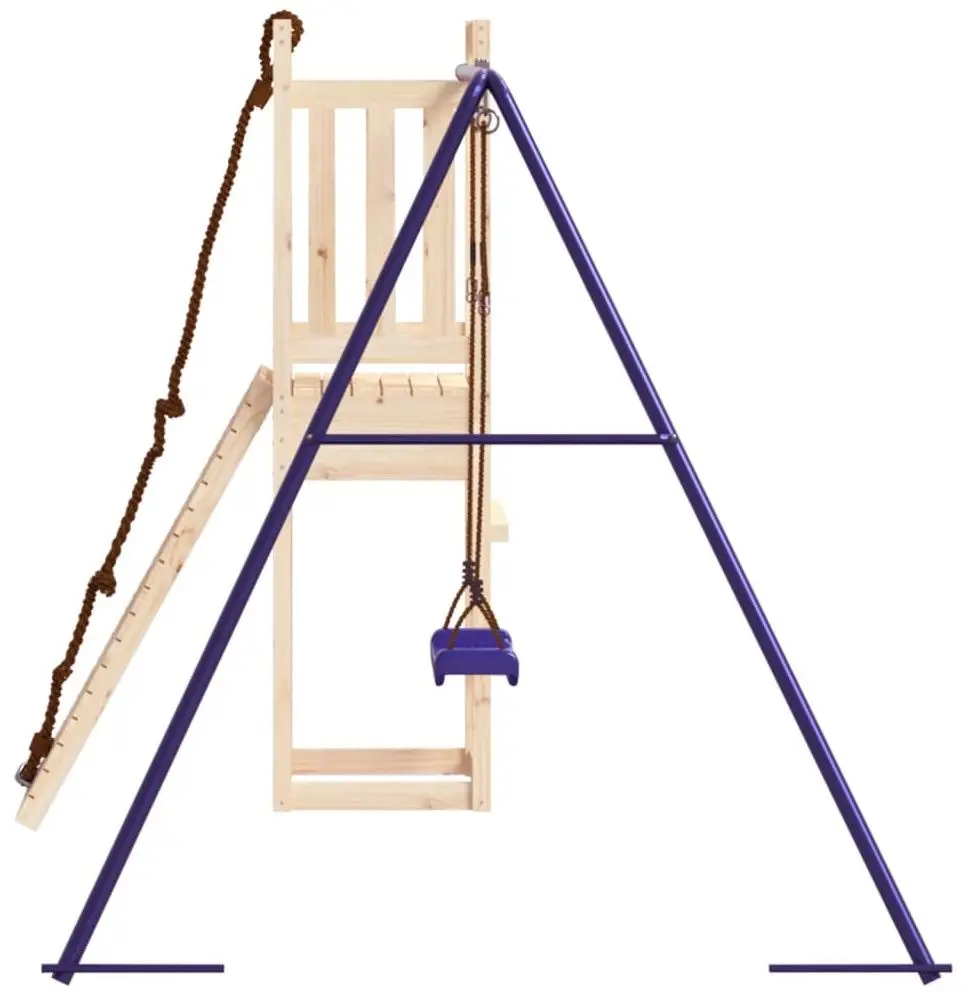 Complex de joaca VidaXL 3155948 (Blue/Natural) - 4