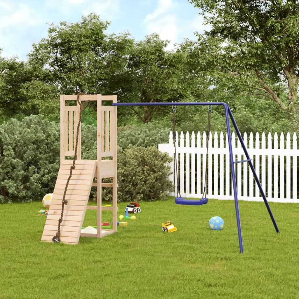 Complex de joaca VidaXL 3155948 (Blue/Natural) - 8