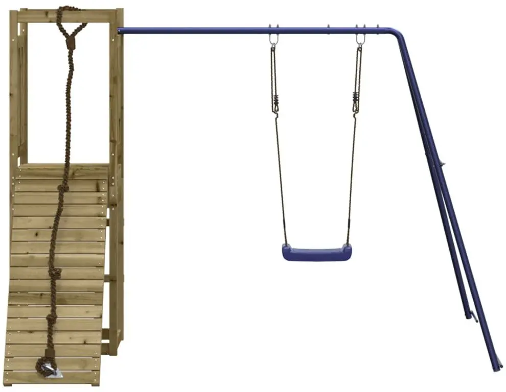 Complex de joaca VidaXL 3155950 (Blue/Natural) - 3