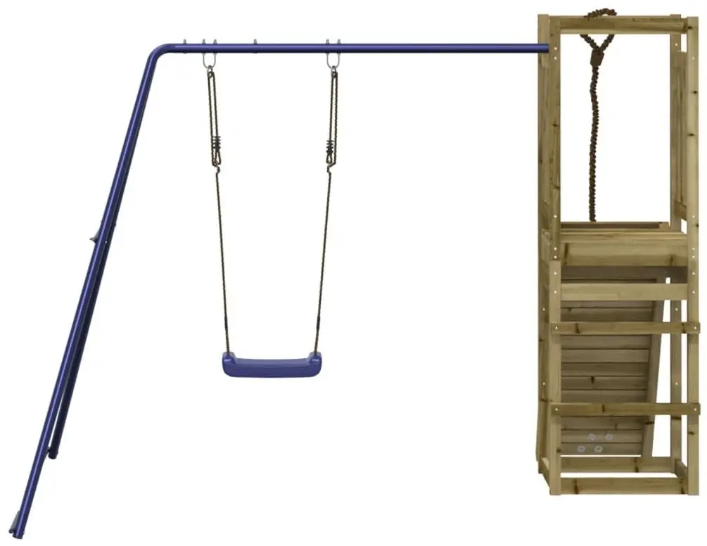 Complex de joaca VidaXL 3155950 (Blue/Natural) - 4