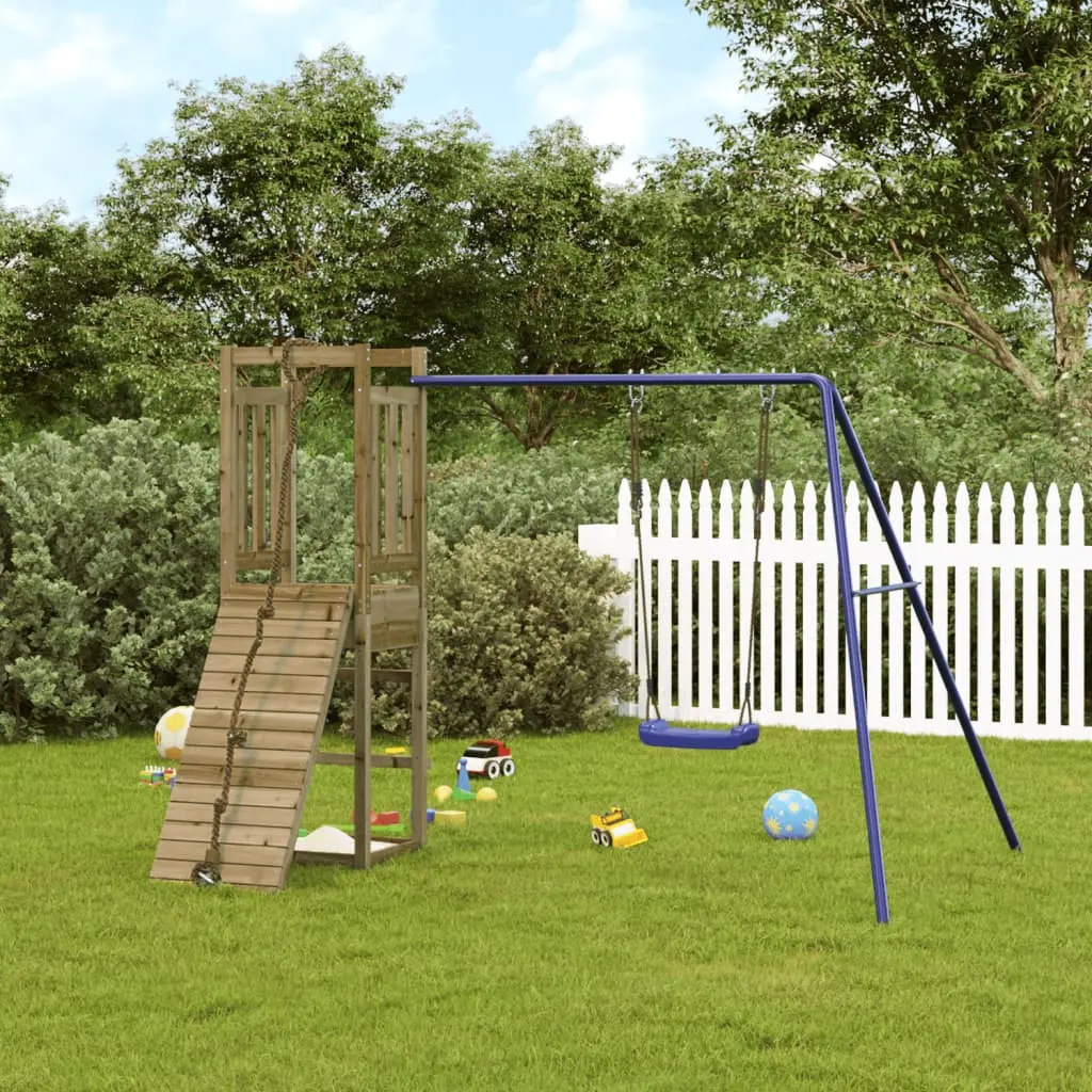 Complex de joaca VidaXL 3155950 (Blue/Natural) - 7