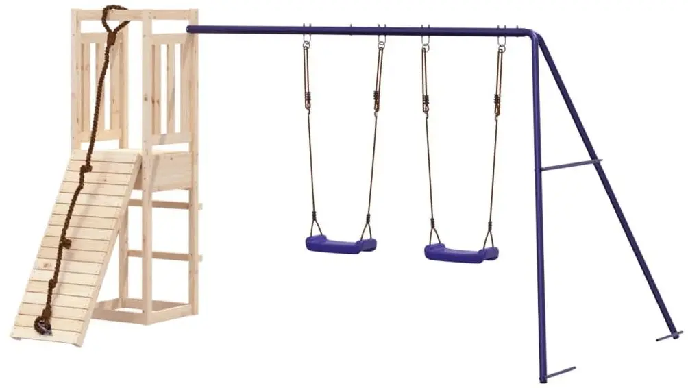 Complex de joaca VidaXL 3155951 (Blue/Natural) - 2
