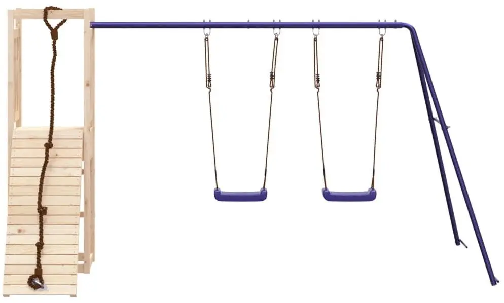 Complex de joaca VidaXL 3155951 (Blue/Natural) - 3