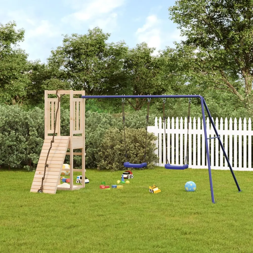 Complex de joaca VidaXL 3155951 (Blue/Natural) - 8