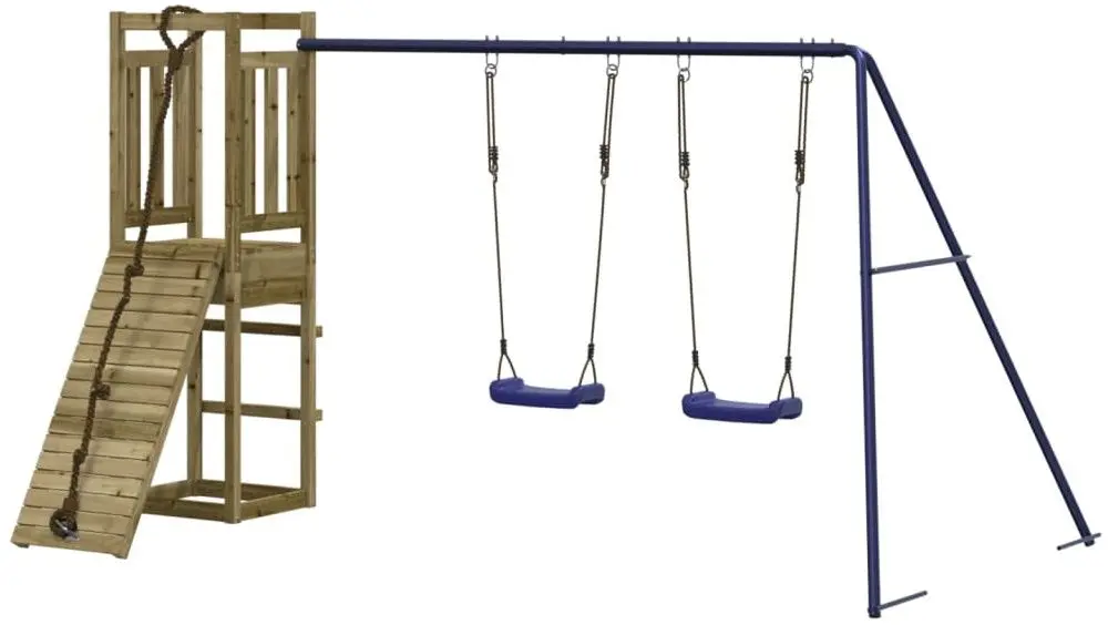 Complex de joaca VidaXL 3155953 (Blue/Natural) - 2