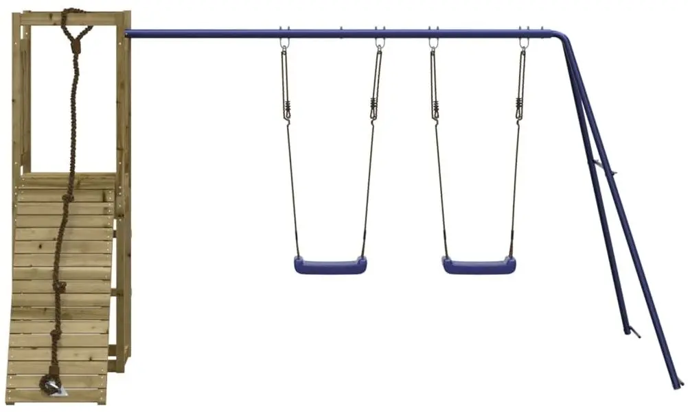 Complex de joaca VidaXL 3155953 (Blue/Natural) - 3
