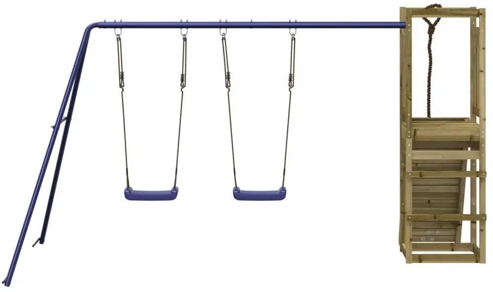 Complex de joaca VidaXL 3155953 (Blue/Natural) - 4