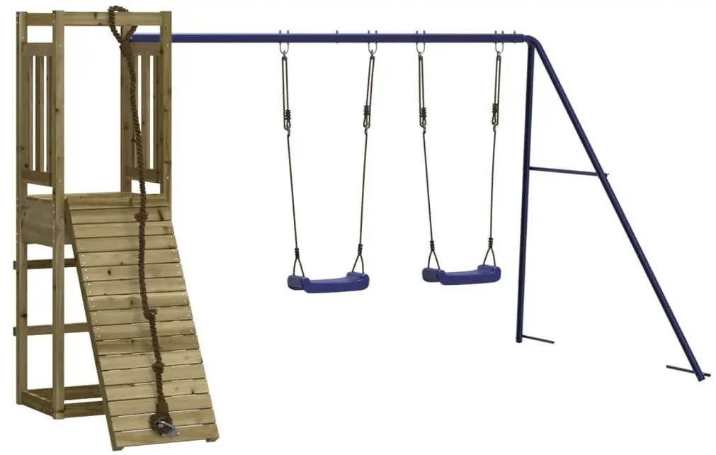 Complex de joaca VidaXL 3155953 (Blue/Natural)