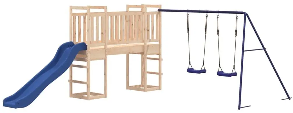 Complex de joaca VidaXL 3155960 (Blue/Natural) - 2