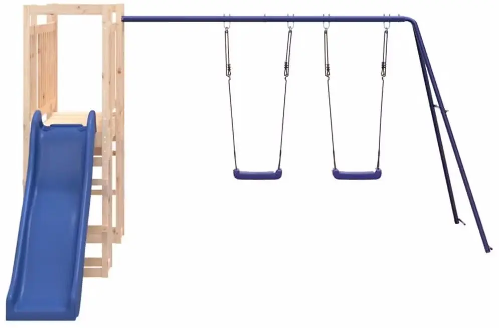 Complex de joaca VidaXL 3155960 (Blue/Natural) - 4
