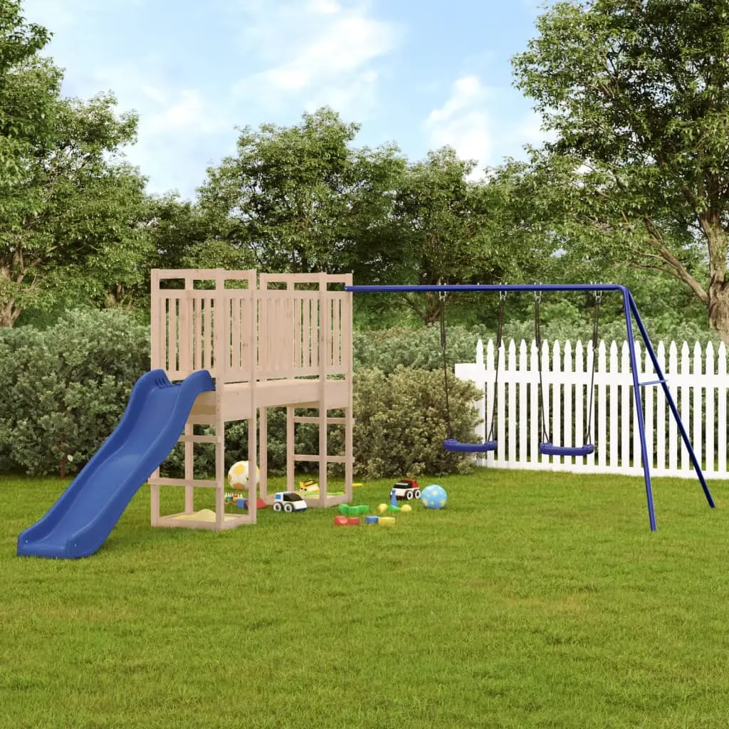 Complex de joaca VidaXL 3155960 (Blue/Natural) - 7