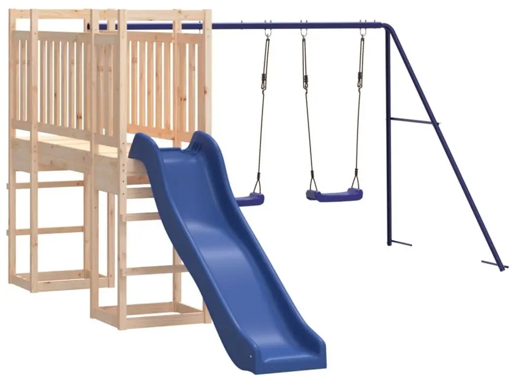 Complex de joaca VidaXL 3155960 (Blue/Natural)