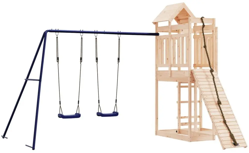 Complex de joaca VidaXL 3156880 (Blue/Natural) - 2
