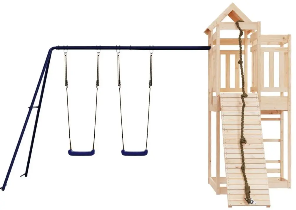 Complex de joaca VidaXL 3156880 (Blue/Natural) - 3