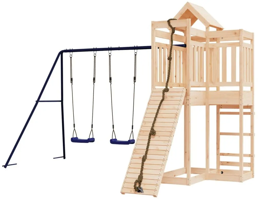 Complex de joaca VidaXL 3156880 (Blue/Natural)