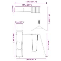 Игровой комплекс VidaXL 3156907 (Blue/Natural) Thumb