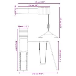 Игровой комплекс VidaXL 3156928 (Blue/Natural) Thumb