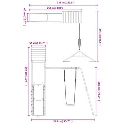 Complex de joaca VidaXL 3156929 (Blue/Natural) Thumb