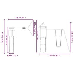 Игровой комплекс VidaXL 3156949 (Blue/Natural) Thumb