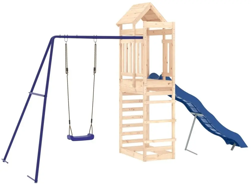 Complex de joaca VidaXL 3156973 (Blue/Natural)