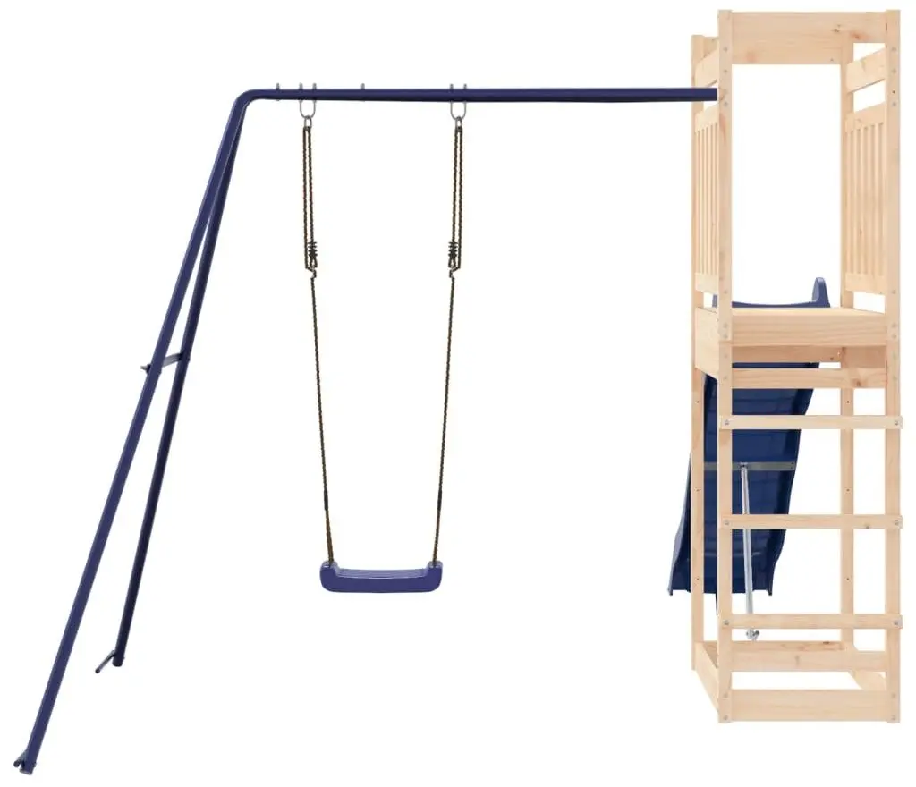 Complex de joaca VidaXL 3157033 (Blue/Natural)