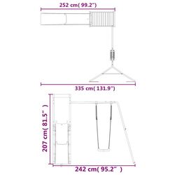 Complex de joaca VidaXL 3157033 (Blue/Natural) Thumb