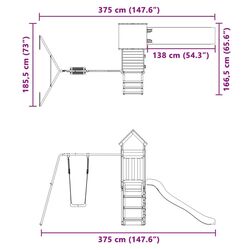 Complex de joaca VidaXL 3279142 (Natural/Blue) Thumb