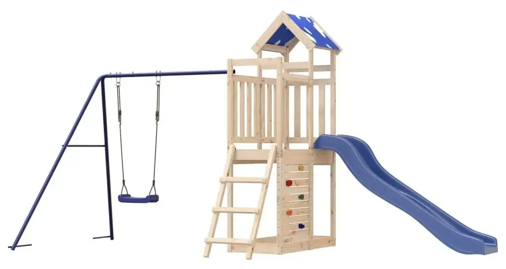 Complex de joaca VidaXL 3279142 (Natural/Blue)