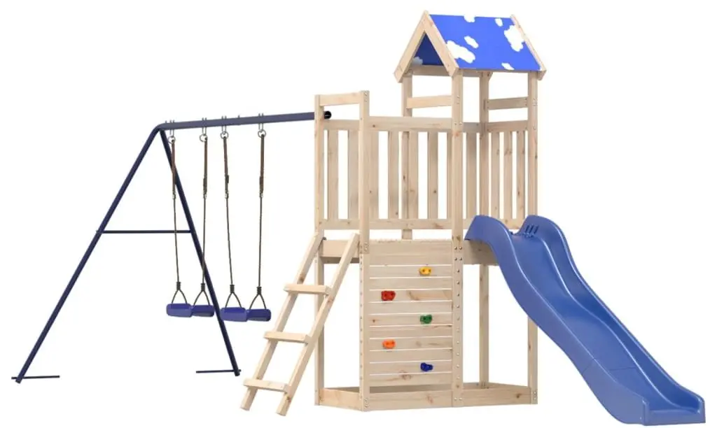 Игровой комплекс VidaXL 3279145 (Natural/Blue)