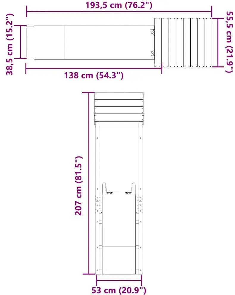 Modul VidaXL 3155809 (Natural/Blue) - 8